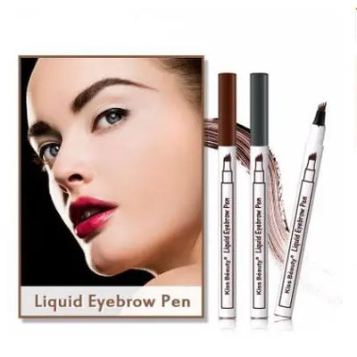 Waterproof Natural Eyebrow Pen Four-claw Eye Brow Tint Fork Tip Eyebrow Tattoo Pencil null