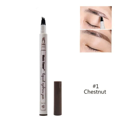 Waterproof Natural Eyebrow Pen Four-claw Eye Brow Tint Fork Tip Eyebrow Tattoo Pencil null