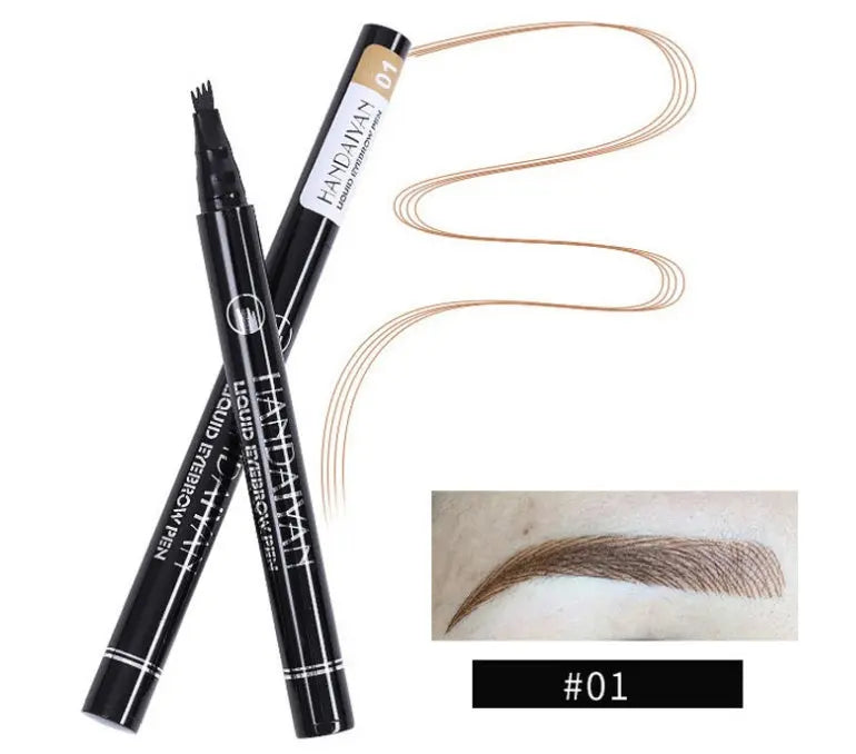 Microblading Eyebrow Pencil Waterproof Fork Tip Tattoo Pen Tinted Fine Sketch.