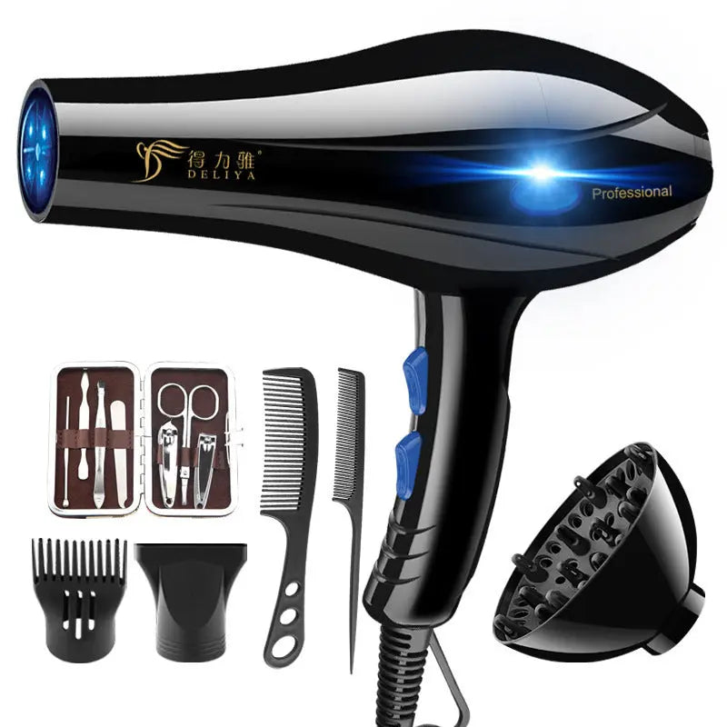 Home Hairdressing High-Power Blue Light Negative Ion Hair Dryer null
