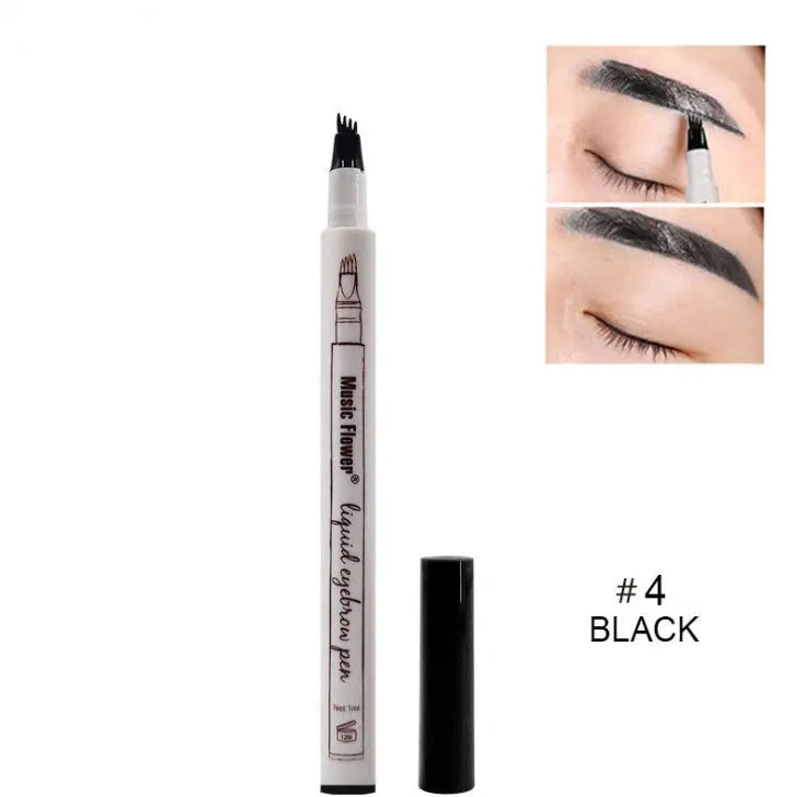 Waterproof Natural Eyebrow Pen Four-claw Eye Brow Tint Fork Tip Eyebrow Tattoo Pencil null