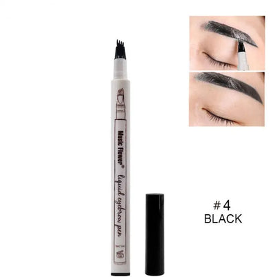 Waterproof Natural Eyebrow Pen Four-claw Eye Brow Tint Fork Tip Eyebrow Tattoo Pencil null