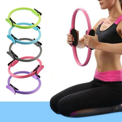 Yoga Fitness Pilates Ring Women Girls Circle Magic Dual Exercise Home Gym Workout Sports Lose Weight Body Resistance null