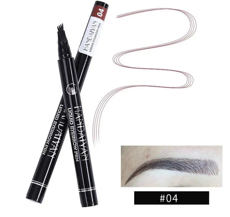 Microblading Eyebrow Pencil Waterproof Fork Tip Tattoo Pen Tinted Fine Sketch.
