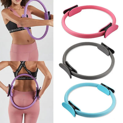 Yoga Fitness Pilates Ring Women Girls Circle Magic Dual Exercise Home Gym Workout Sports Lose Weight Body Resistance null