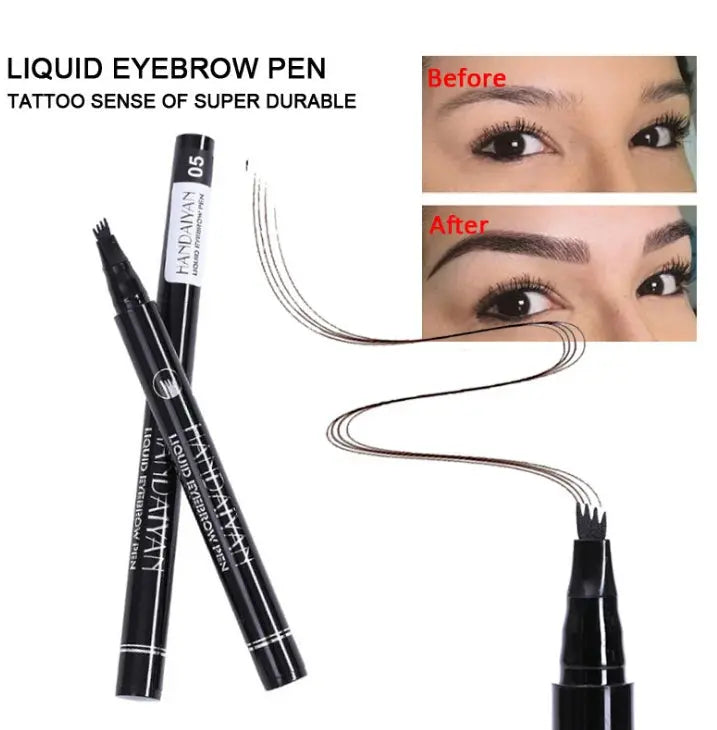 Microblading Eyebrow Pencil Waterproof Fork Tip Tattoo Pen Tinted Fine Sketch.