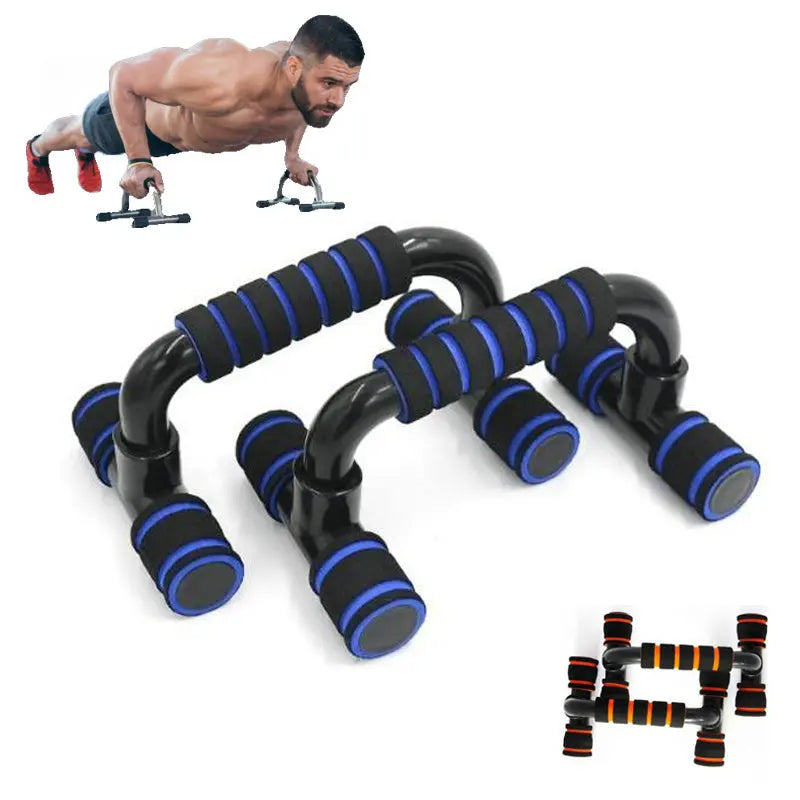 H-shaped Push-up Stand Sponge Hand Grip ABS Fitness Chest Training Grip Bar Fitness Exercise Trainer null