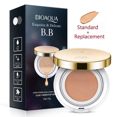 Bioaqua Air Cushion BB Cream 3 Color Concealer Moisturizing Foundation Whitening Flawless Makeup Bare For Face Beauty Makeup null