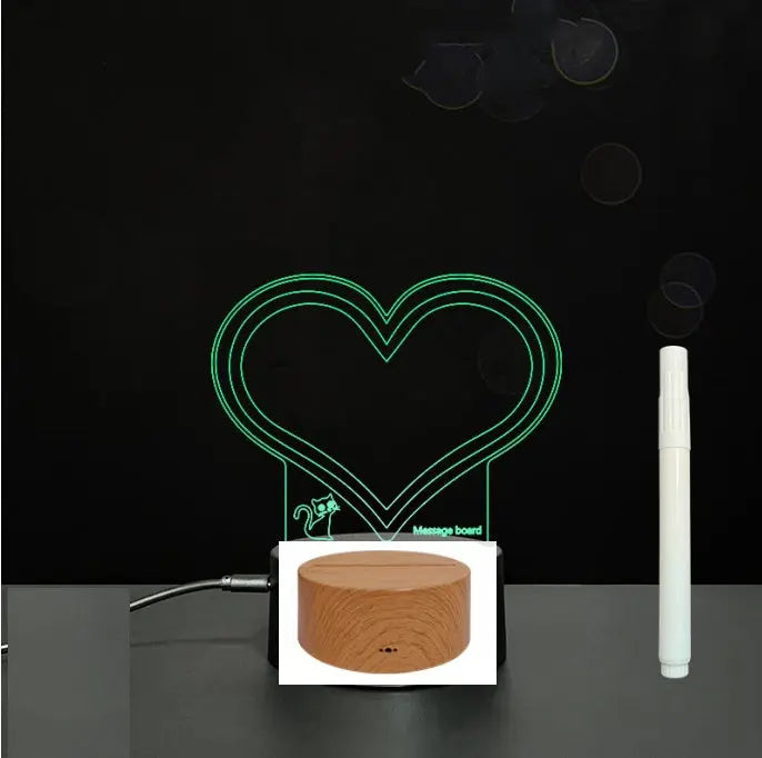 3D Acrylic Board Handwriting Message Board LED Light null