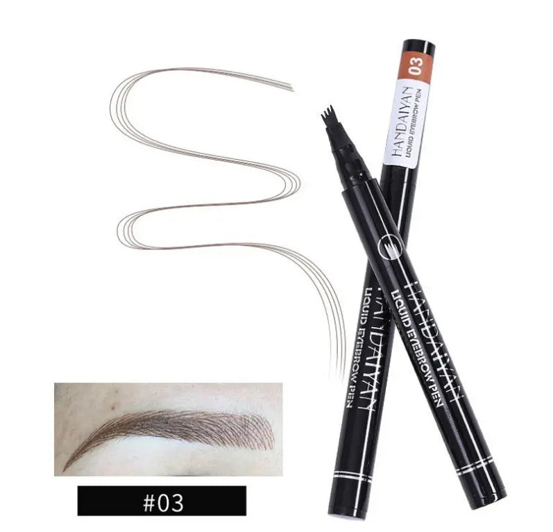 Microblading Eyebrow Pencil Waterproof Fork Tip Tattoo Pen Tinted Fine Sketch.