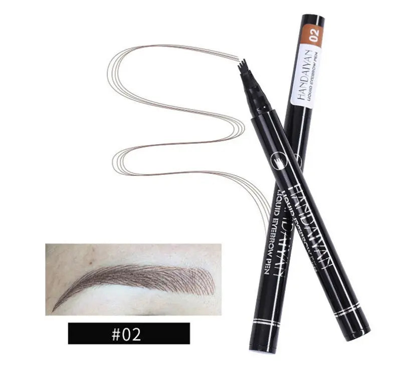 Microblading Eyebrow Pencil Waterproof Fork Tip Tattoo Pen Tinted Fine Sketch.