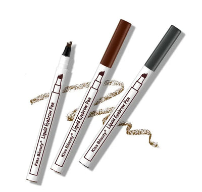 Waterproof Natural Eyebrow Pen Four-claw Eye Brow Tint Fork Tip Eyebrow Tattoo Pencil null