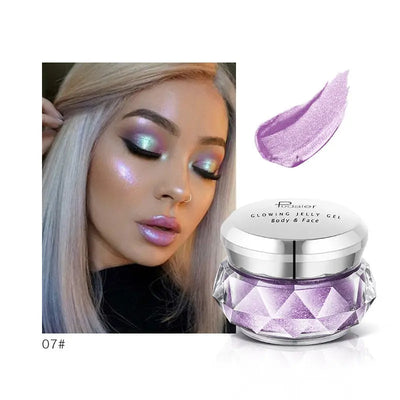 Face Highlighter Jelly Gel Mermaid Eyeshadow Glow Body Glitter Festival Makeup null