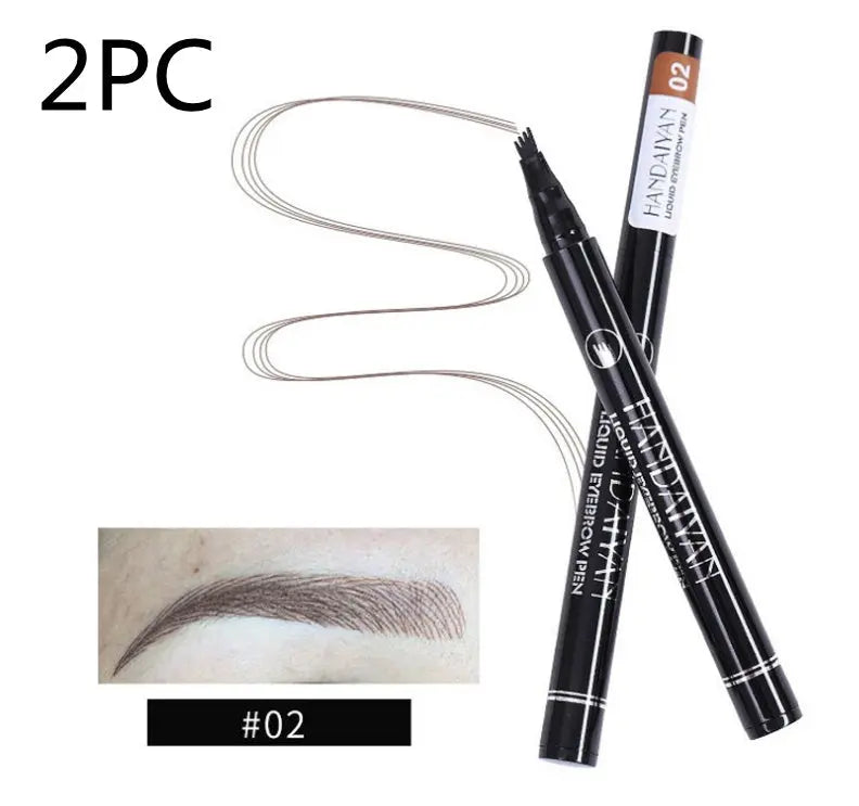 Microblading Eyebrow Pencil Waterproof Fork Tip Tattoo Pen Tinted Fine Sketch.