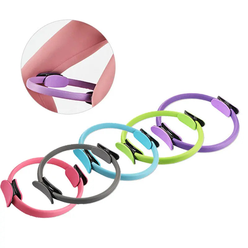 Yoga Fitness Pilates Ring Women Girls Circle Magic Dual Exercise Home Gym Workout Sports Lose Weight Body Resistance null