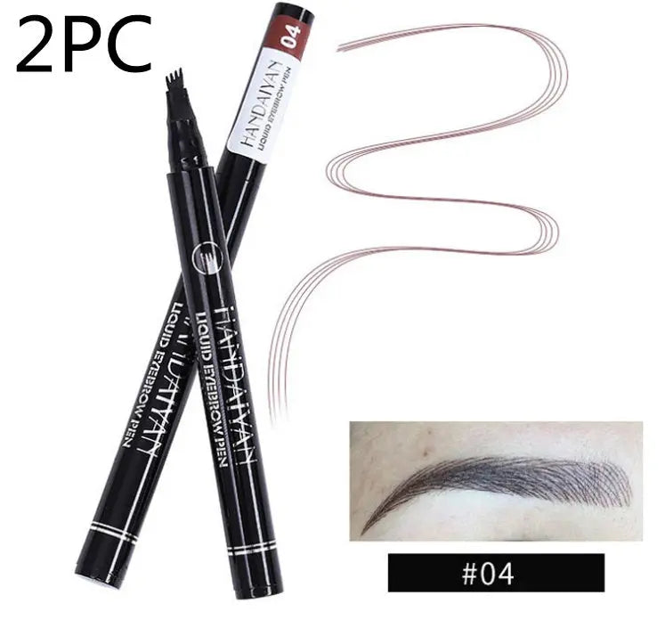 Microblading Eyebrow Pencil Waterproof Fork Tip Tattoo Pen Tinted Fine Sketch.