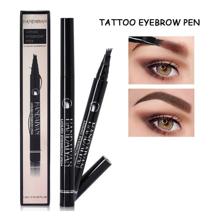 Microblading Eyebrow Pencil Waterproof Fork Tip Tattoo Pen Tinted Fine Sketch.