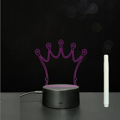 3D Acrylic Board Handwriting Message Board LED Light null