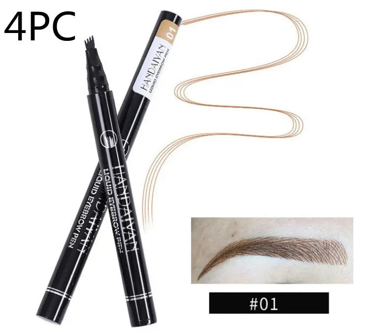 Microblading Eyebrow Pencil Waterproof Fork Tip Tattoo Pen Tinted Fine Sketch.