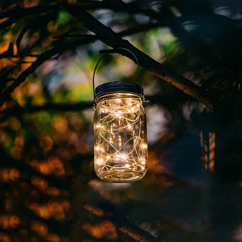 Solar Mason Jar  Light Decoration Mason Jar Light Outdoor Hanging Light Mason Jar Light String null