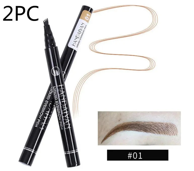 Microblading Eyebrow Pencil Waterproof Fork Tip Tattoo Pen Tinted Fine Sketch.