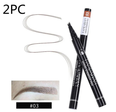 Microblading Eyebrow Pencil Waterproof Fork Tip Tattoo Pen Tinted Fine Sketch.