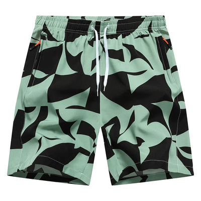 Casual Loose Pattern Cropped Elastic Waist Breathable Beach Pants null