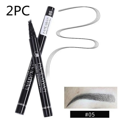 Microblading Eyebrow Pencil Waterproof Fork Tip Tattoo Pen Tinted Fine Sketch.