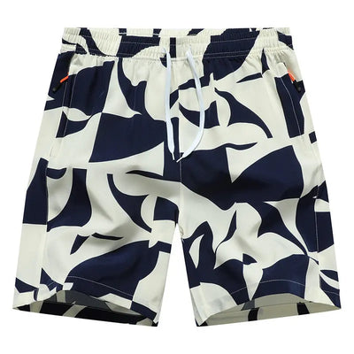 Casual Loose Pattern Cropped Elastic Waist Breathable Beach Pants null